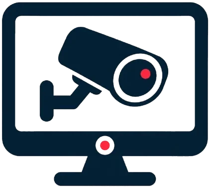 CCTV camera displayed on a live monitoring screen