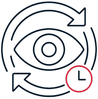Continuous video monitoring with around-the-clock