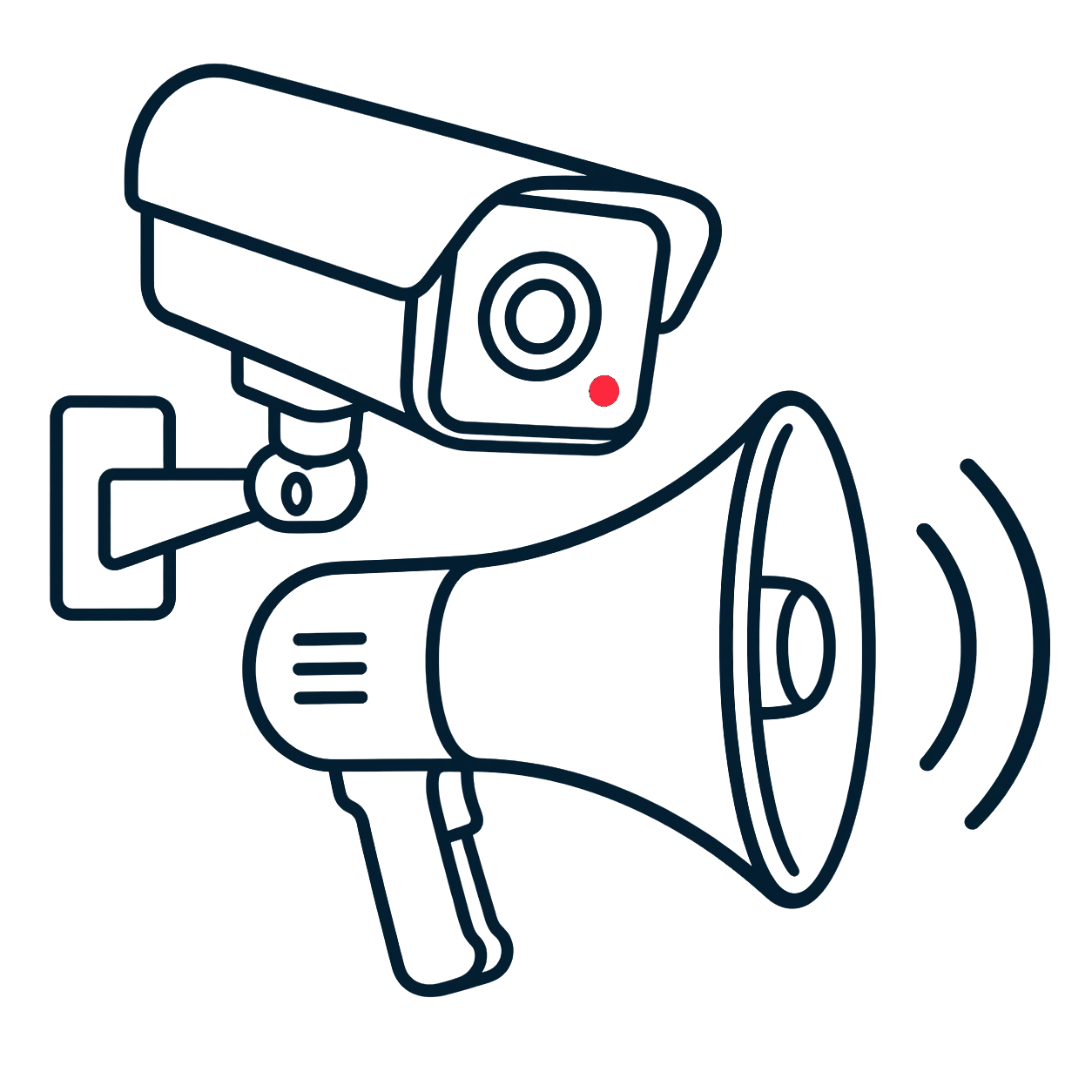 camera with live audio intervention