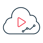 cloud video analytics icon.