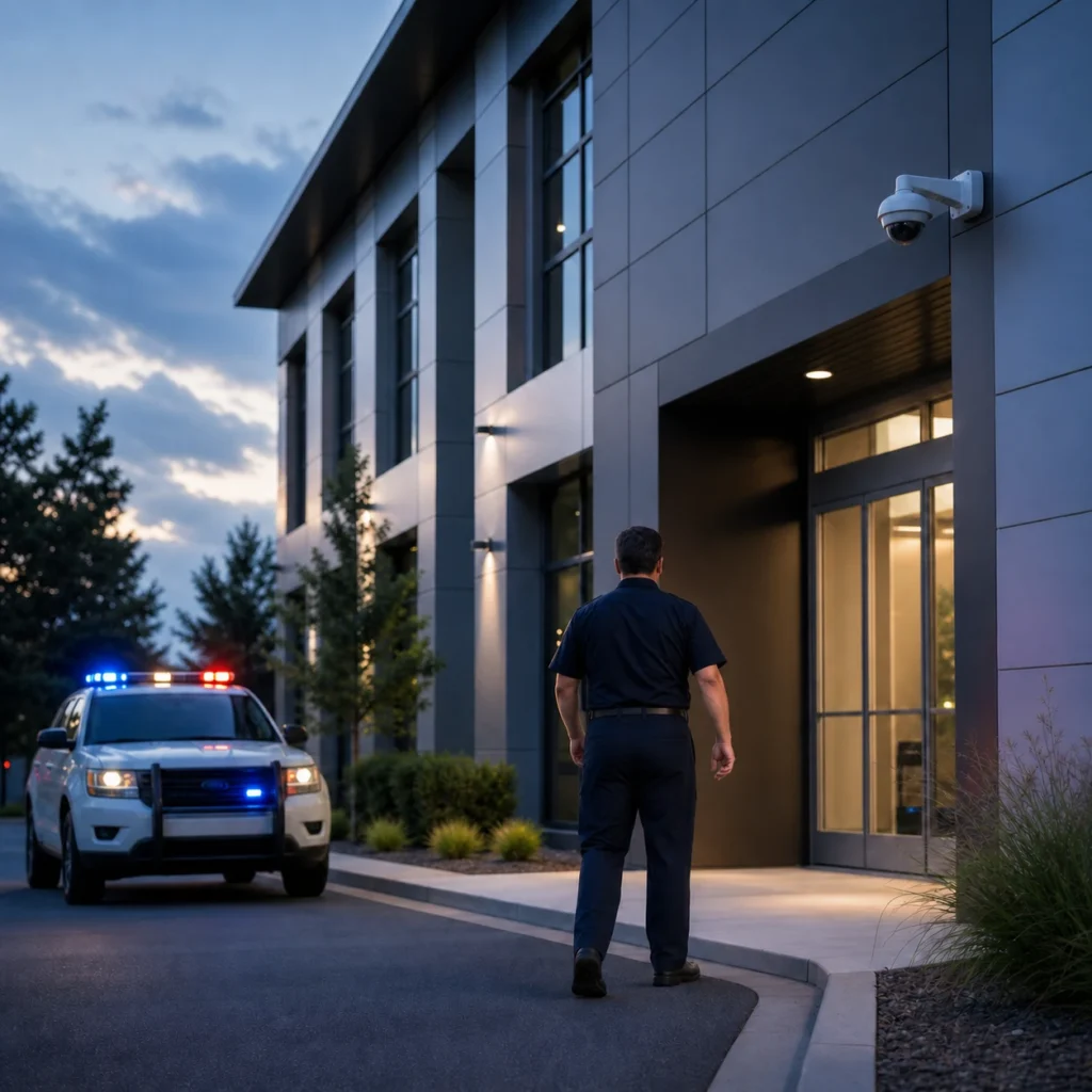 Verified security event followed by a measured police response at a commercial property