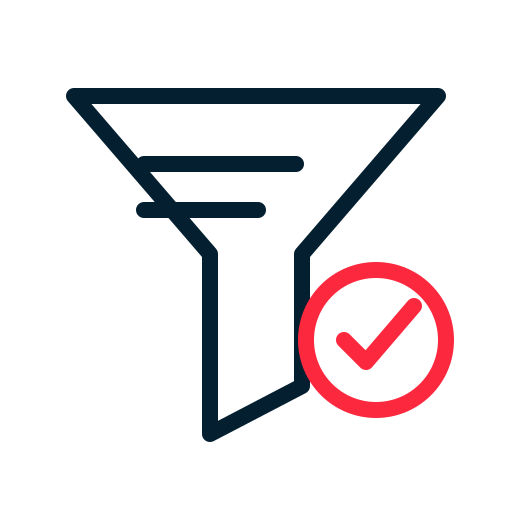 Icon representing fewer false-alarm fines from alarm video verification