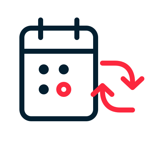Icon representing Scheduled or Random
